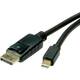 Roline Mini-DisplayPort / DisplayPort adapterski kabel Mini DisplayPort utikač, DisplayPort utikač 1.00 m crna 11.04.5814 sa zaštitom DisplayPort kabel