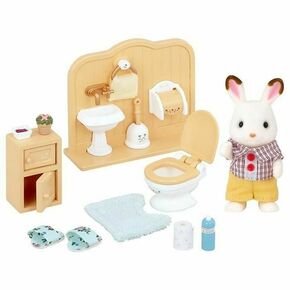 Figure djelovanja Sylvanian Families Chocolate Rabbit and Toilet Set