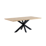 Blagovaonski stol MATCH IT - Sastavite svoj stol!-180 x 90 cm-Švicarski rub-Spyder - 8x4