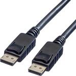 Value DisplayPort priključni kabel DisplayPort utikač, DisplayPort utikač 7.50 m crna 11.99.5765 sa zaštitom DisplayPort kabel