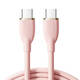 Šareni kabel 100W USB C USB C SA29-CC5 / 100W / 1,2m (ružičasti)