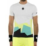 Muška majica Hydrogen Mountains Tech T-shirt - white/yellow fluo/green/black