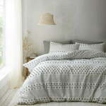 Bijela posteljina za bračni krevet 200x200 cm Aisha – Pineapple Elephant