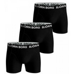 Bokserice Björn Borg Shorts Solid 3P B - black beauty