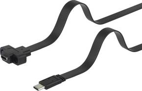 Renkforce USB 3.1 (gen 2) produžetak [1x muški konektor USB-C™ - 1x ženski konektor USB-C™] 50.00 cm crna mogućnost vijčanog spajanja