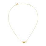 Srebrna ogrlica Michael Kors - zlatna. Ogrlica iz kolekcije Michael Kors. Model s ukrasnim privjeskom izrađen od od srebra 925.