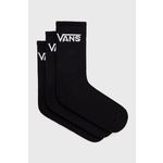 Vans - Dječje čarape (3-pack) - crna. Dječje Duge sokne iz kolekcije Vans. Model izrađen od elastičnog materijala. U setu tri para.