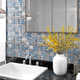 vidaXL Samoljepljive pločice mozaik 22 kom sivo-plave 30x30 cm staklo