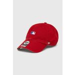 Kapa 47brand boja: crvena, s aplikacijom - crvena. Kapa sa šiltom u stilu baseball iz kolekcije 47brand. Model izrađen od glatke tkanine s umecima.