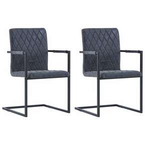 Konzolne blagovaonske stolice od umjetne kože 2 kom crne