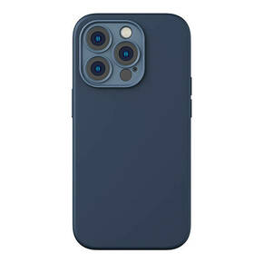 Baseus Liquid Silica Magnetic Case and Tempered Glass set za iPhone 14 Pro (plavi)