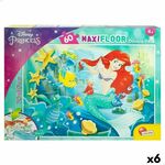 Dječje Puzzle Disney Princess 60 Dijelovi 70 x 1,5 x 50 cm Dvostrano (6 kom.)