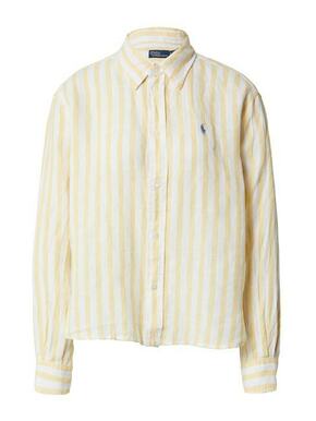 Lanena košulja Polo Ralph Lauren boja: žuta
