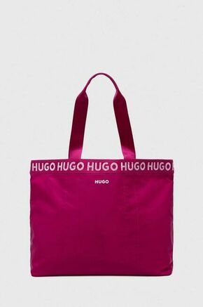 HUGO Shopper torba 'Becky' tamno roza / bijela