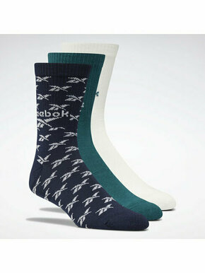 Visoke unisex čarape Reebok Classics Fold-Over Crew Socks 3 Pairs H47533 midnight pine