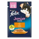FELIX Fantastic Junior, potpuna hrana za kućne ljubimce, za mačiće, mokra hrana s piletinom u želeu, 85g