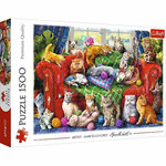 Mačići na kauču puzzle od 1500 dijelova - Trefl