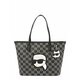 Karl Lagerfeld Shopper torba 'Ikonik 2.0' crna / bijela