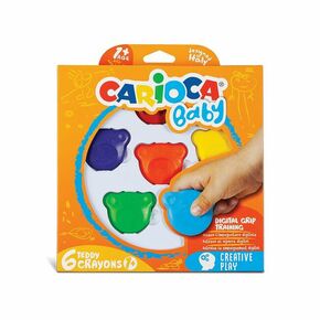 Boje voštane 1/6 Carioca Baby Teddy Crayons 1+ 42956