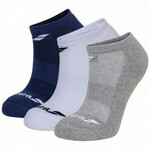 Čarape za tenis Babolat Invisible 3 Pairs Pack Junior - white/estate blue/grey