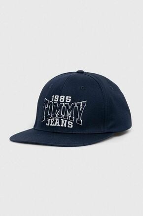 Pamučna kapa sa šiltom Tommy Jeans boja: tamno plava