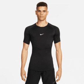 Muška kompresijska odjeća Nike Pro Dri-FIT Tight Short-Sleeve Fitness Top - black/white