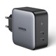 Ugreen punjač 2x USB Type C 100W Power Delivery (50327): sivi