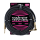 ERNIE BALL 6081 Black, (pleteni) instrumentalni kabel kutni 3m