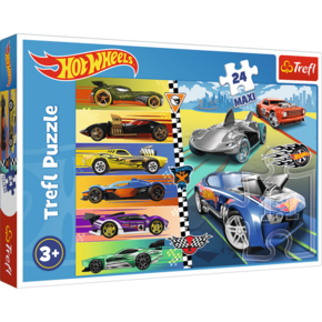 Brzi Hot Wheels automobili 24 komada Maxi puzzle - Trefl