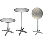 HI sklopivi stol za bistro/bar aluminijski okrugli 60x60x(58-115) cm
