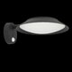 EGLO 901079 | Cerrisi Eglo zidna svjetiljka sa senzorom, svjetlosni senzor - sumračni prekidač solarna baterija 1x LED 800lm 3000K IP44 crno, opal