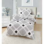 Crno-bijela 3-dijelna posteljina za krevet za jednu osobu od mikrosatena 140x200 cm Roberto – My House
