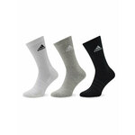 Set od 3 para unisex visokih čarapa adidas Cushioned Crew IC1311 Medium Grey Heather/White/Black