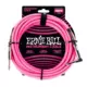 ERNIE BALL 6078 Neon Pink, (pleteni) instrumentalni kabel kutni 3m