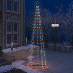 vidaXL Stožasto božićno drvce s 400 šarenih LED žarulja 100 x 360 cm
