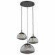 ARGON 1493 | Trini Argon visilice svjetiljka 3x E27 crno, mesing, dim