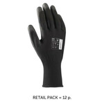 ARDONSAFETY/BUCK BLACK 10/XL rukavice s umočenim rukavicama - maloprodajno pakiranje 12 pari | AR9061/10