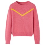 vidaXL Dječji džemper pleteni u starinskoj ružičastoj boji 140