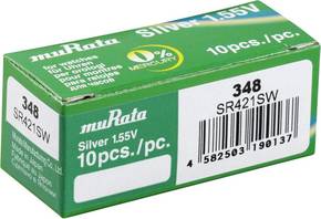 Murata SR421SW-PBWW gumbasta baterija 348 srebrovo-oksidni 12.5 mAh 1.55 V 10 St.