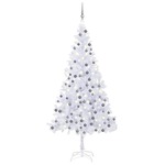 vidaXL Umjetno božićno drvce LED s kuglicama 210 cm 910 grana