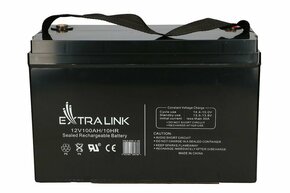 Extralink AKUMULATOR BATTERY ACCUMULATOR AGM 12V 100AH - Batterie Zabrtvljena olovna kiselina (VRLA)