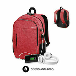 Ruksak za Prijenosnik i Tablet s USB Izlazom Subblim Urban Lock Backpack 16" Red