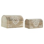 Jewelry box DKD Home Decor 23 x 15,5 x 14,5 cm Brown Mango wood (2 Units)