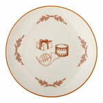 Bijeli desertni tanjur s božićnim motivom od kamenine ø 20,5 cm Beth – Bloomingville