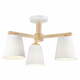 Bijela stropna svjetiljka s tekstilnim sjenilom ø 15 cm Ellie – LAMKUR