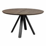 Tamno smeđi okrugao blagovaonski stol s hrastovom pločom stola ø 130 cm Carradale – Rowico