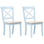 vidaXL Blagovaonske stolice od drva kaučukovca 2 kom sivo-smeđe
