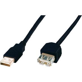 USB 2.0 produžni kabel [1x USB 2.0 utikač A - 1x USB 2.0 utikač A] 1.80 m Digitus crni