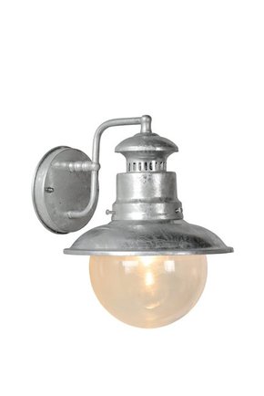 LUCIDE 11811/01/06 | FigoL Lucide zidna svjetiljka 1x E27 IP44 galvanizirana metalna površina