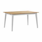 Blagovaonski stol od hrastovine s bijelim nogama Rowico Mimi, 140 x 90 cm